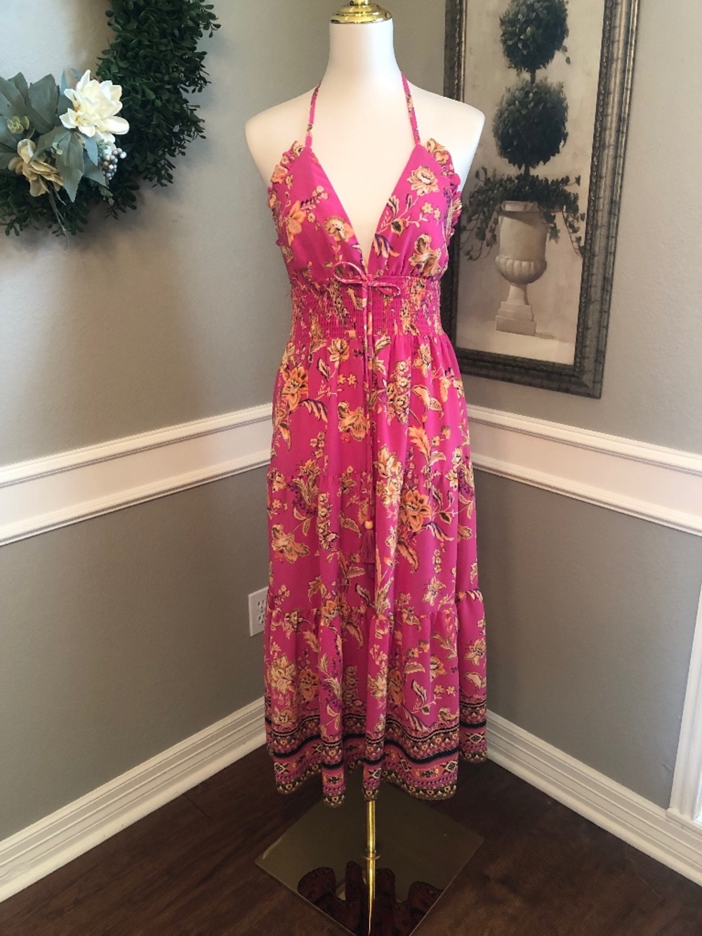 Summer Halter Maxi Dress - Picture 1 of 3